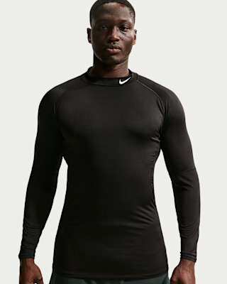 Nike Pro Men's Dri-FIT Fitness Mock-Neck Long-Sleeve Top. Nike RO